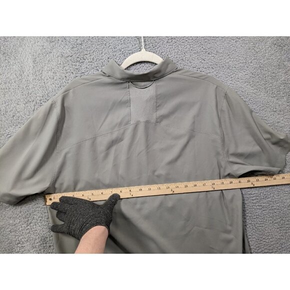 Under Armour Heat Gear Button Shirt Mens Large Fitted Poly Stretch Breathable - Picture 7 of 14